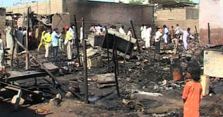 Karachi: fire erupts in Khadda Market, two children killed